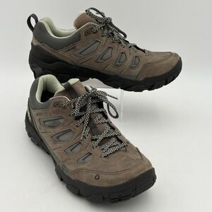 Oboz Sawtooth II Low Trail Hiking Shoes Womens Sz 9 US Corduroy Suede Brown Mesh